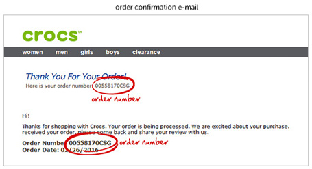 Crocs – Customer Service – Return Order